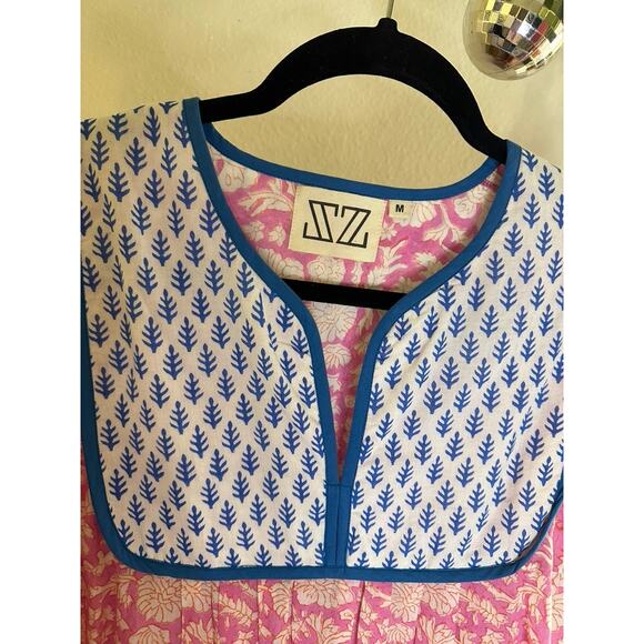 SZ Blockprints Jaipur Blockprint Caftan - Picture 2 of 6